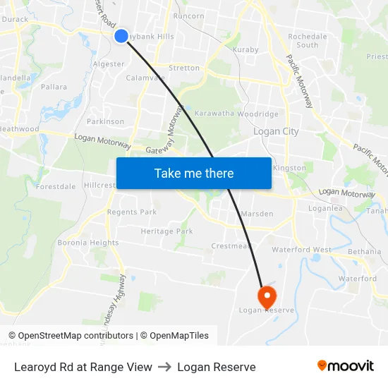 Learoyd Rd at Range View to Logan Reserve map