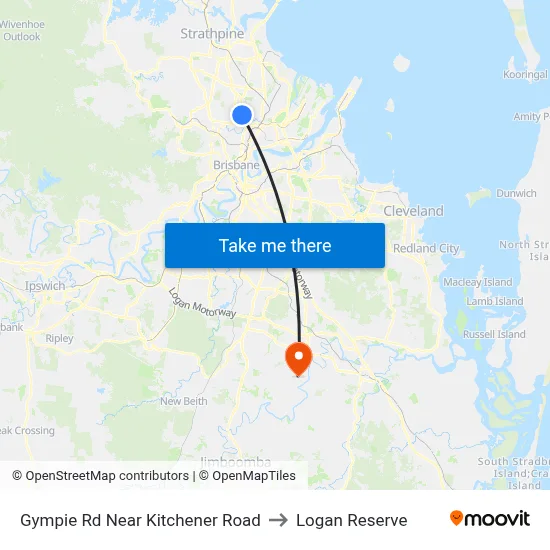 Gympie Rd Near Kitchener Road to Logan Reserve map