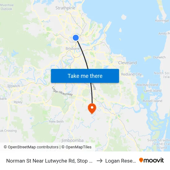 Norman St Near Lutwyche Rd, Stop 24/25 to Logan Reserve map