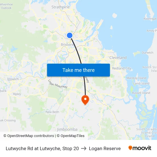 Lutwyche Rd at Lutwyche, Stop 20 to Logan Reserve map