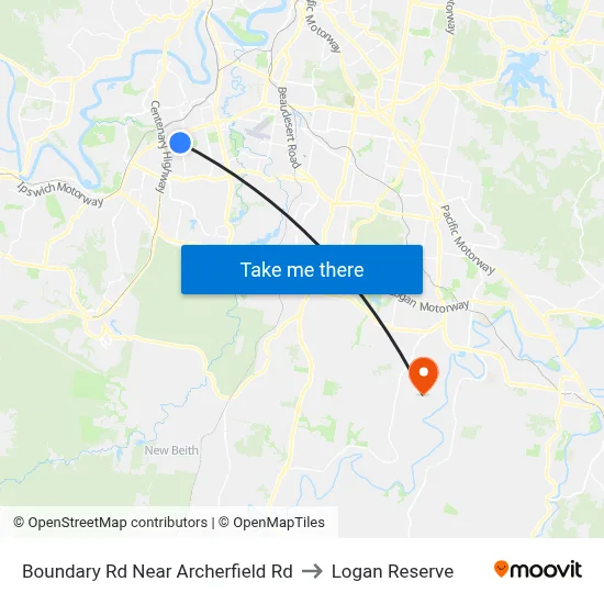 Boundary Rd Near Archerfield Rd to Logan Reserve map