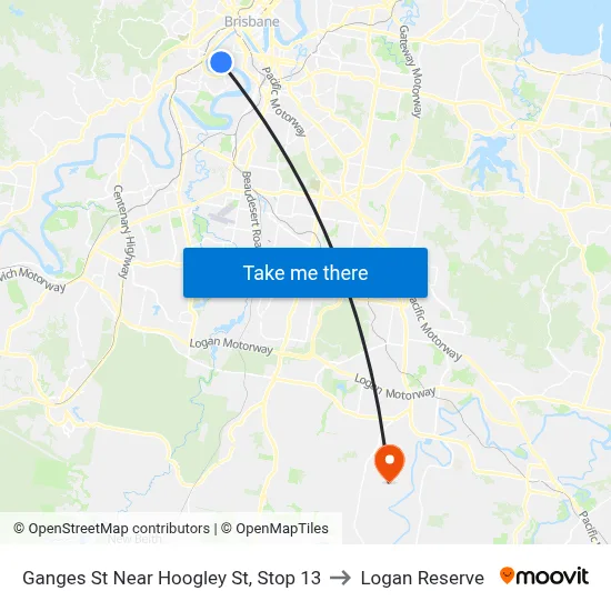 Ganges St Near Hoogley St, Stop 13 to Logan Reserve map