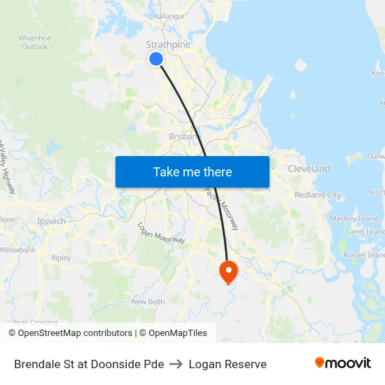 Brendale St at Doonside Pde to Logan Reserve map