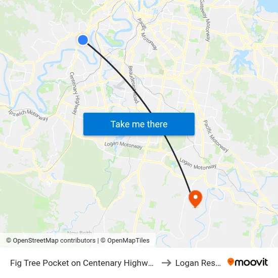Fig Tree Pocket on Centenary Highway Siding to Logan Reserve map