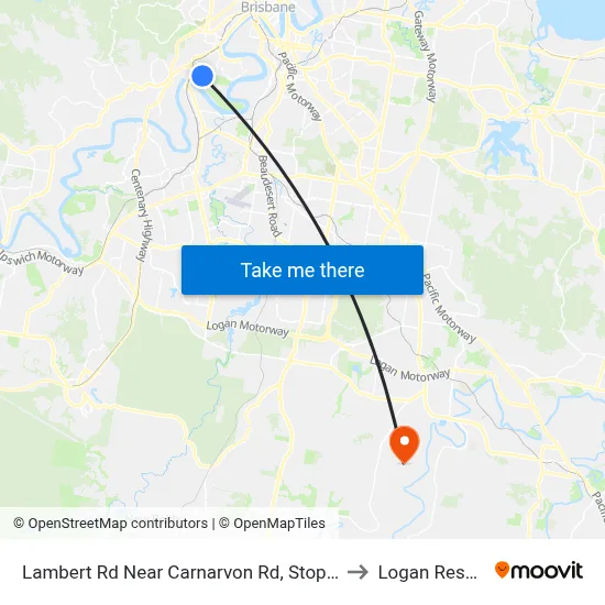 Lambert Rd Near Carnarvon Rd, Stop 36/27 to Logan Reserve map