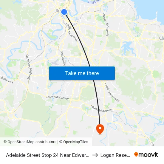Adelaide Street Stop 24 Near Edward St to Logan Reserve map