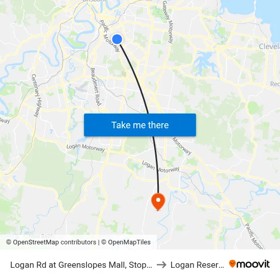 Logan Rd at Greenslopes Mall, Stop 24 to Logan Reserve map
