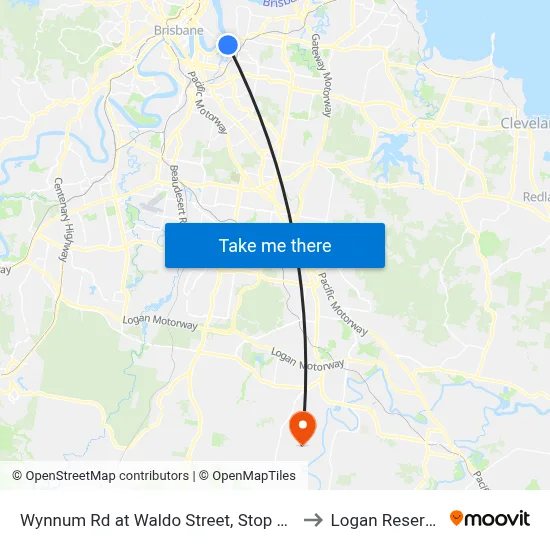 Wynnum Rd at Waldo Street, Stop 20 to Logan Reserve map