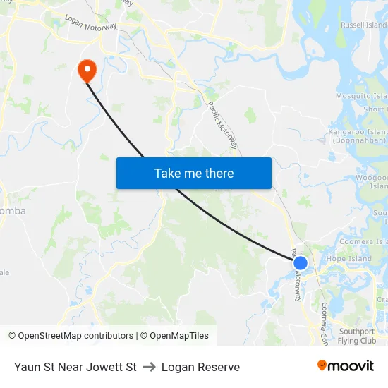 Yaun St Near Jowett St to Logan Reserve map