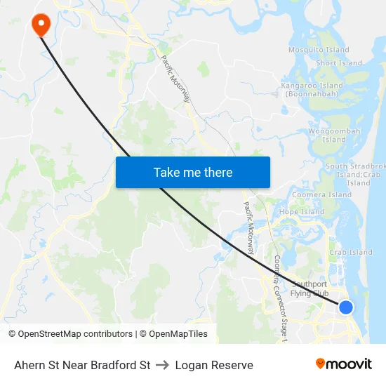 Ahern St Near Bradford St to Logan Reserve map