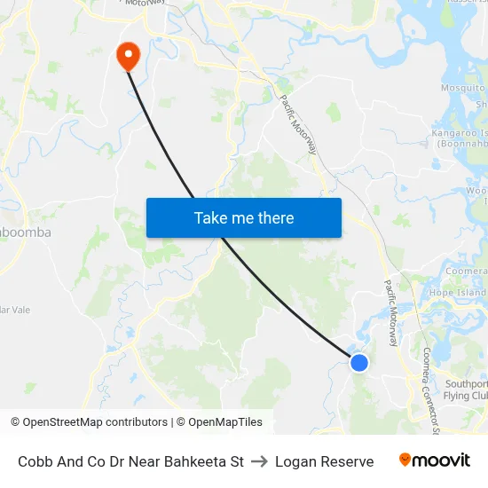 Cobb And Co Dr Near Bahkeeta St to Logan Reserve map