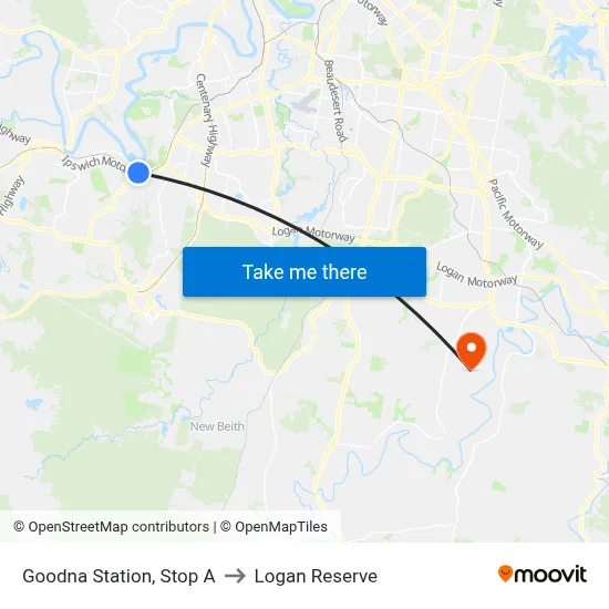 Goodna Station, Stop A to Logan Reserve map