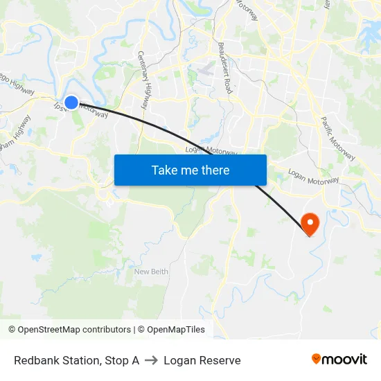 Redbank Station, Stop A to Logan Reserve map