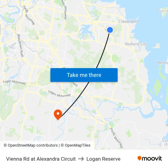 Vienna Rd at Alexandra Circuit to Logan Reserve map