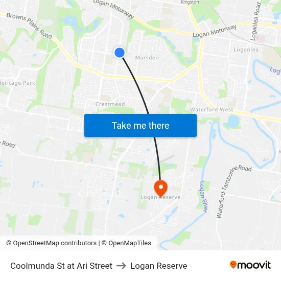 Coolmunda St at Ari Street to Logan Reserve map