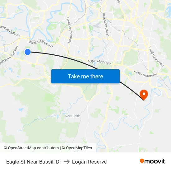 Eagle St Near Bassili Dr to Logan Reserve map