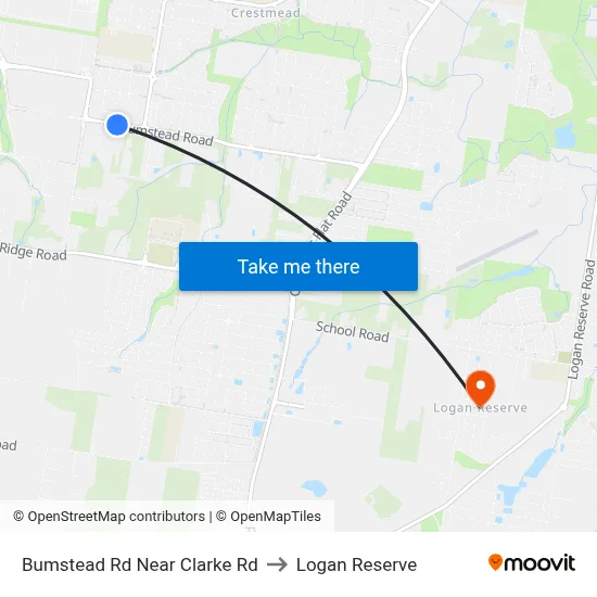 Bumstead Rd Near Clarke Rd to Logan Reserve map