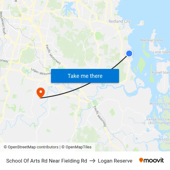 School Of Arts Rd Near Fielding Rd to Logan Reserve map