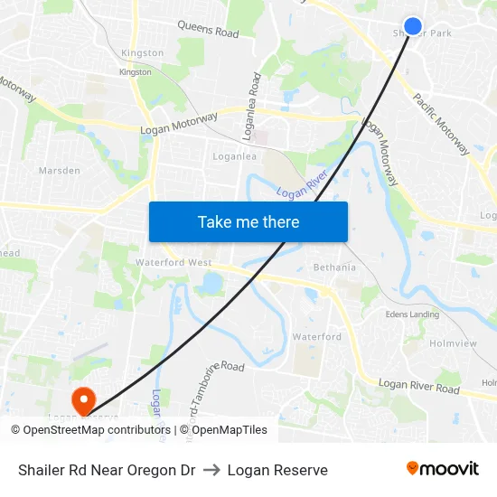 Shailer Rd Near Oregon Dr to Logan Reserve map