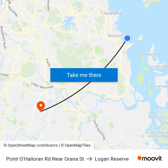 Point O'Halloran Rd Near Orana St to Logan Reserve map