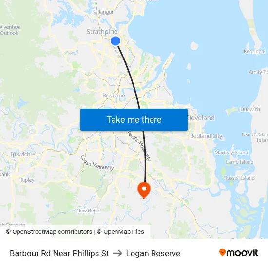Barbour Rd Near Phillips St to Logan Reserve map