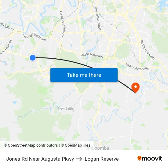 Jones Rd Near Augusta Pkwy to Logan Reserve map