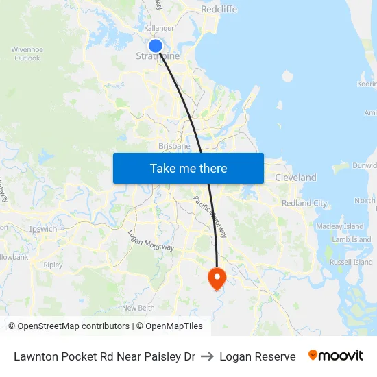 Lawnton Pocket Rd Near Paisley Dr to Logan Reserve map