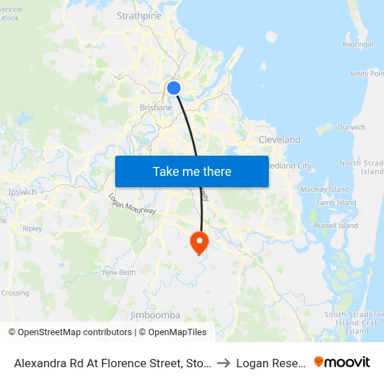 Alexandra Rd At Florence Street, Stop 29 to Logan Reserve map
