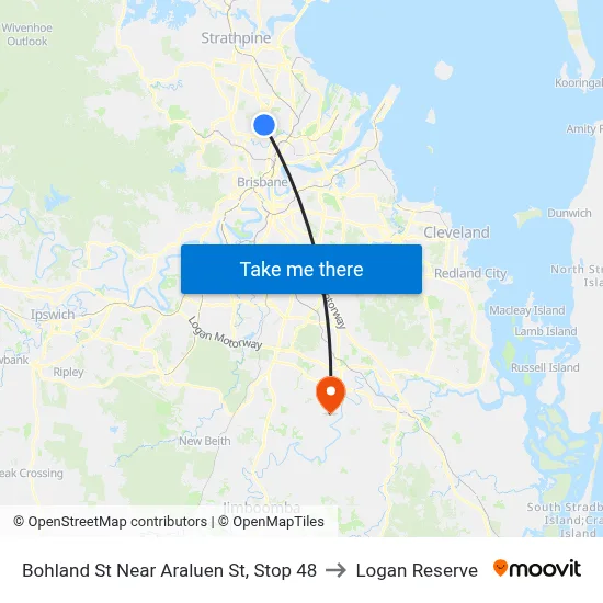 Bohland St Near Araluen St, Stop 48 to Logan Reserve map