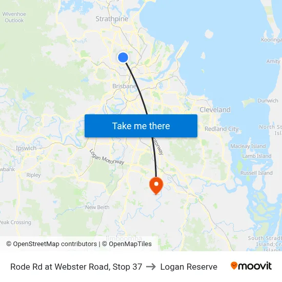 Rode Rd at Webster Road, Stop 37 to Logan Reserve map