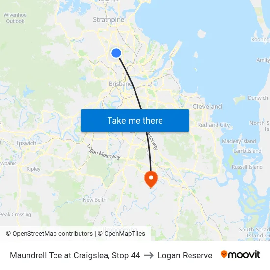 Maundrell Tce at Craigslea, Stop 44 to Logan Reserve map