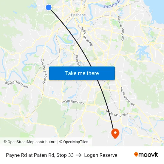 Payne Rd at Paten Rd, Stop 33 to Logan Reserve map
