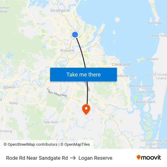 Rode Rd Near Sandgate Rd to Logan Reserve map