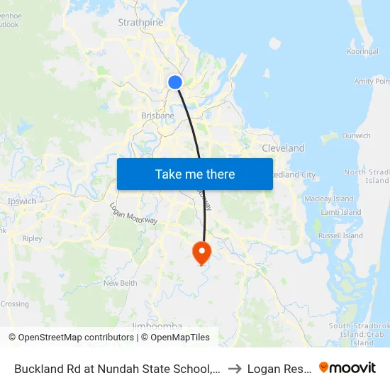 Buckland Rd at Nundah State School, Stop 38a to Logan Reserve map