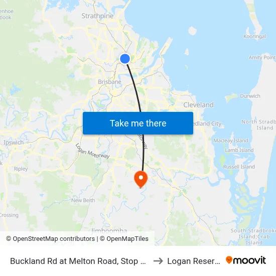 Buckland Rd at Melton Road, Stop 4/3 to Logan Reserve map