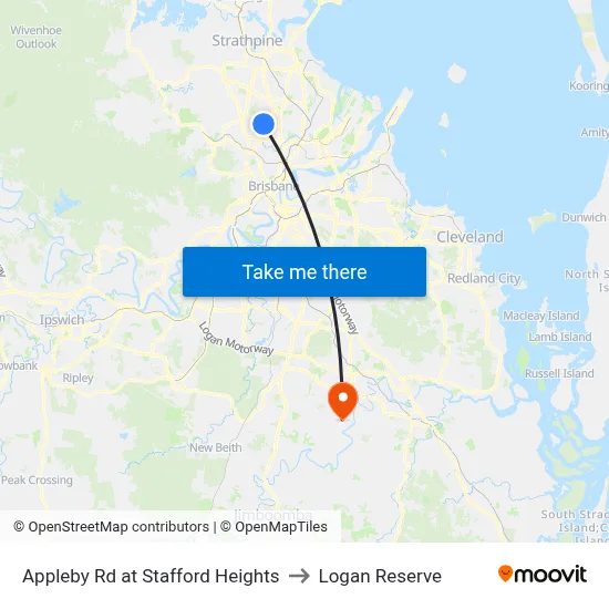 Appleby Rd at Stafford Heights to Logan Reserve map