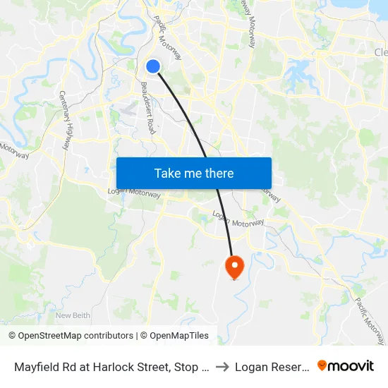Mayfield Rd at Harlock Street, Stop 31 to Logan Reserve map