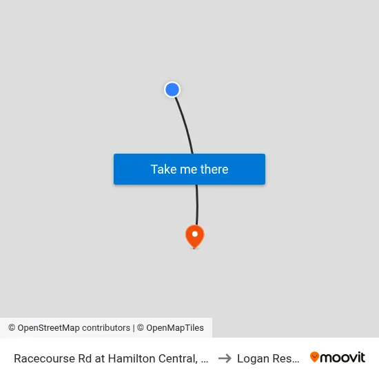 Racecourse Rd at Hamilton Central, Stop 20 to Logan Reserve map
