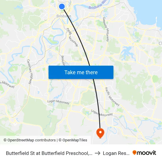Butterfield St at Butterfield Preschool, Stop 11a to Logan Reserve map