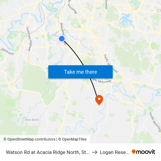 Watson Rd at Acacia Ridge North, Stop 59 to Logan Reserve map