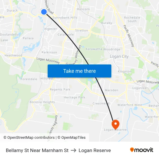 Bellamy St Near Marnham St to Logan Reserve map