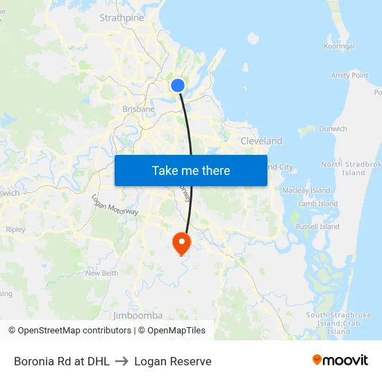 Boronia Rd at DHL to Logan Reserve map