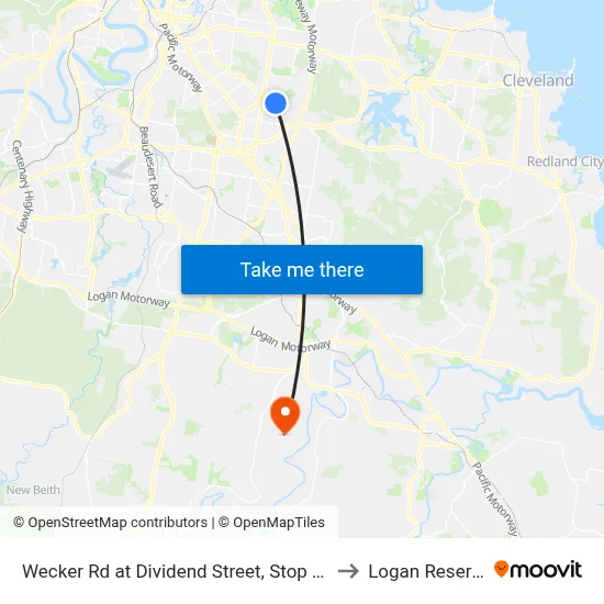 Wecker Rd at Dividend Street, Stop 64a to Logan Reserve map