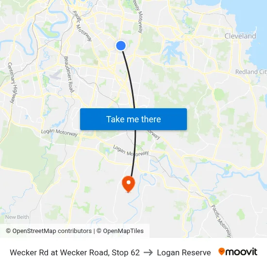 Wecker Rd at Wecker Road, Stop 62 to Logan Reserve map