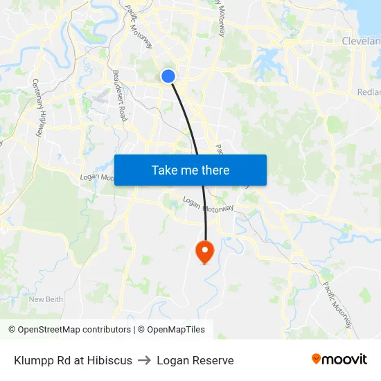 Klumpp Rd at Hibiscus to Logan Reserve map