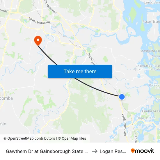 Gawthem Dr at Gainsborough State School to Logan Reserve map