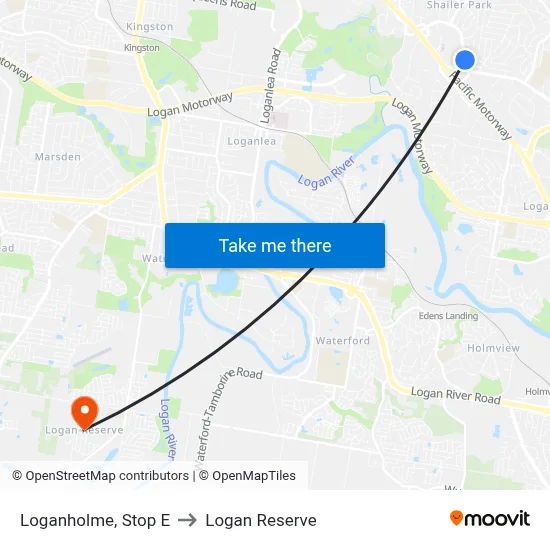 Loganholme, Stop E to Logan Reserve map