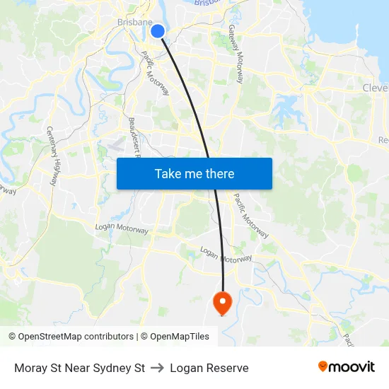 Moray St Near Sydney St to Logan Reserve map