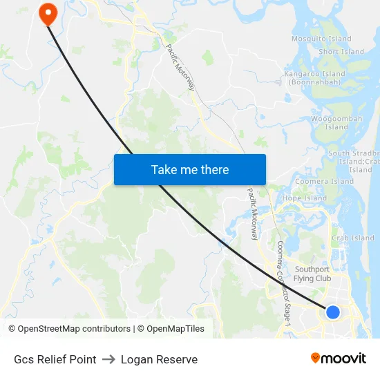 Gcs Relief Point to Logan Reserve map