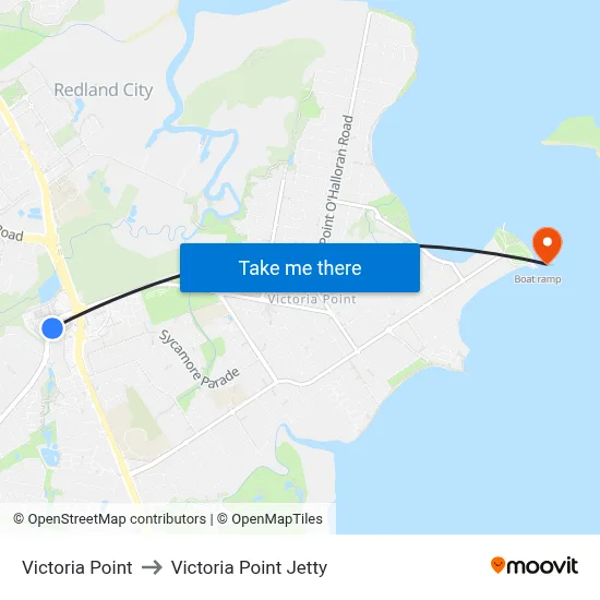 Victoria Point to Victoria Point Jetty map